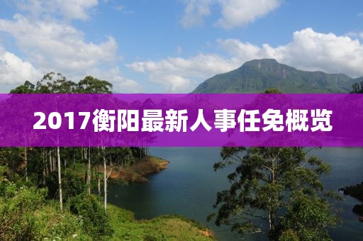 2017衡陽最新人事任免概覽