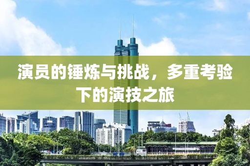演員的錘煉與挑戰(zhàn)，多重考驗下的演技之旅