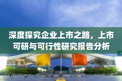 深度探究企業(yè)上市之路，上市可研與可行性研究報告分析