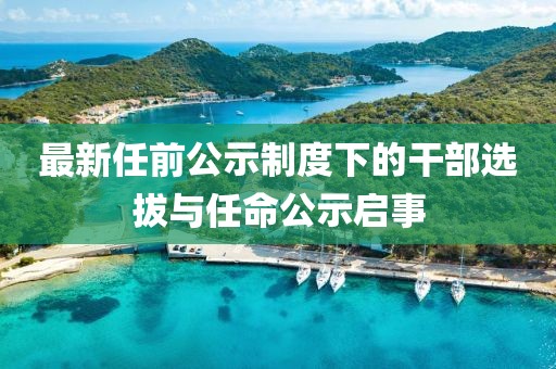 最新任前公示制度下的干部選拔與任命公示啟事