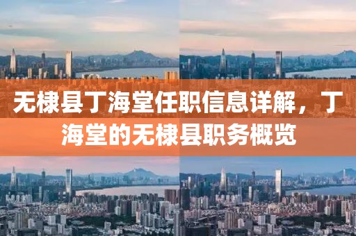 無(wú)棣縣丁海堂任職信息詳解，丁海堂的無(wú)棣縣職務(wù)概覽