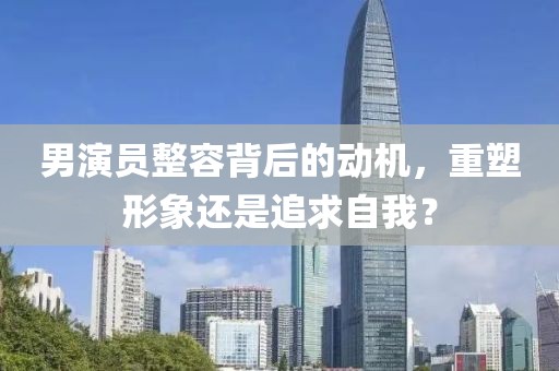 男演員整容背后的動機，重塑形象還是追求自我？