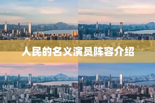 人民的名義演員陣容介紹