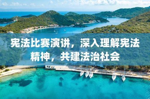 憲法比賽演講，深入理解憲法精神，共建法治社會