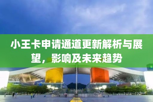 小王卡申請(qǐng)通道更新解析與展望，影響及未來(lái)趨勢(shì)
