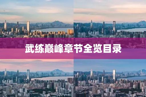 武練巔峰章節(jié)全覽目錄