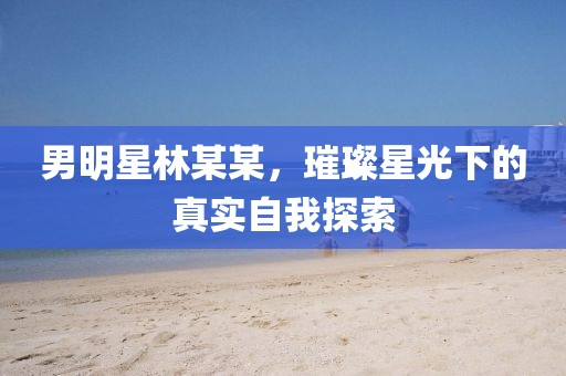 男明星林某某，璀璨星光下的真實自我探索