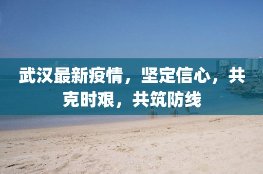 武漢最新疫情，堅定信心，共克時艱，共筑防線