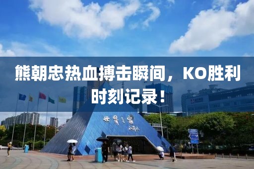 熊朝忠熱血搏擊瞬間，KO勝利時(shí)刻記錄！