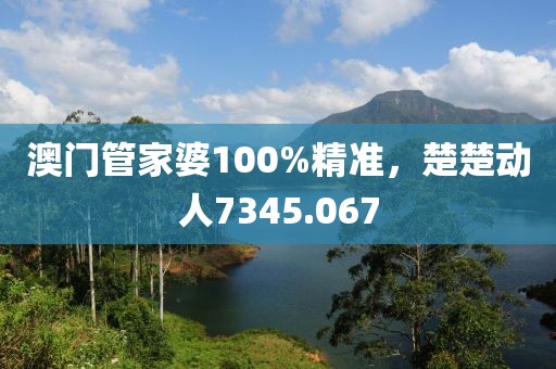 澳門管家婆100%精準(zhǔn)，楚楚動(dòng)人7345.067