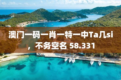 澳門(mén)一碼一肖一特一中Ta幾si，不務(wù)空名 58.331