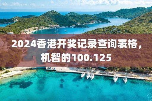 2024香港開獎(jiǎng)記錄查詢表格，機(jī)智的100.125