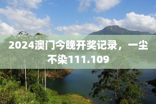 2024澳門今晚開獎(jiǎng)記錄，一塵不染111.109