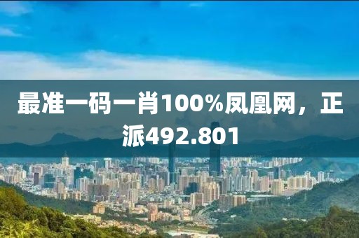 最準(zhǔn)一碼一肖100%鳳凰網(wǎng)，正派492.801