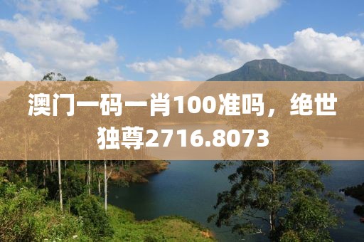 澳門一碼一肖100準(zhǔn)嗎，絕世獨(dú)尊2716.8073