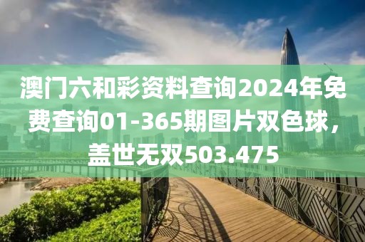 澳門六和彩資料查詢2024年免費(fèi)查詢01-365期圖片雙色球，蓋世無雙503.475