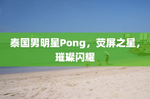泰國男明星Pong，熒屏之星，璀璨閃耀