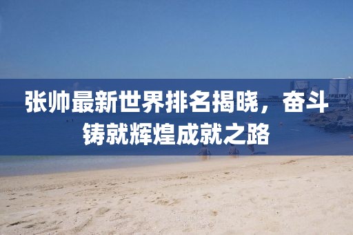 張帥最新世界排名揭曉，奮斗鑄就輝煌成就之路