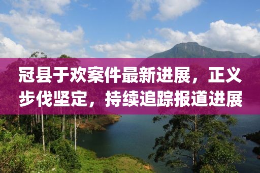 冠縣于歡案件最新進展，正義步伐堅定，持續(xù)追蹤報道進展